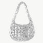 Umhängetasche unifarben 'Padded Bag' silber