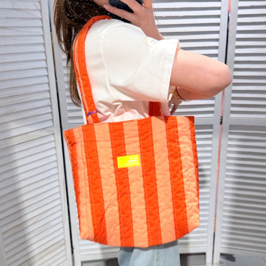 Gestreifte Damentasche korall/orange