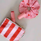 Mini Haargummi mit Herzmuster flamingo