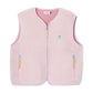 Damen Weste aus Sherpa-Fleece mit Reißverschluss ärmellos rosa