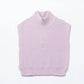 Gestrickte Weste mit halbem Reißverschluss rosa
