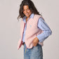 Damen Weste aus Sherpa-Fleece mit Reißverschluss ärmellos rosa