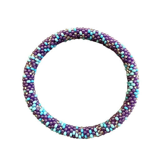 Nepalesisches Damen Armband lila/blau