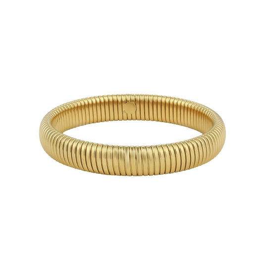 Elastisches Damen Armband 'Riffle' gold