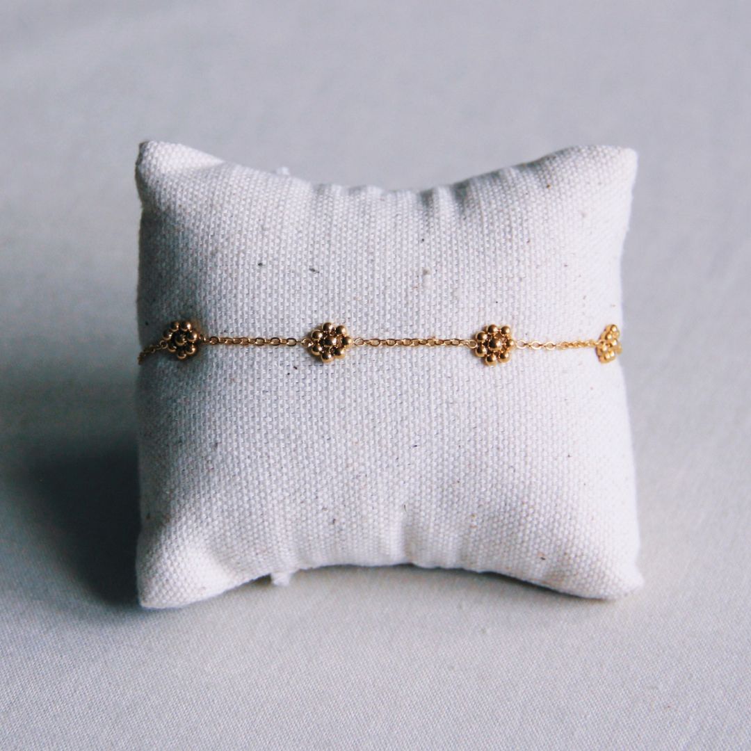 Damen Armband 'Gänseblümchen Design' gold