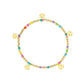 Damen Armband Buntglasperlen und Smiley-Anhänger