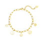 Damen Armband 'Multiple Smileys' gold