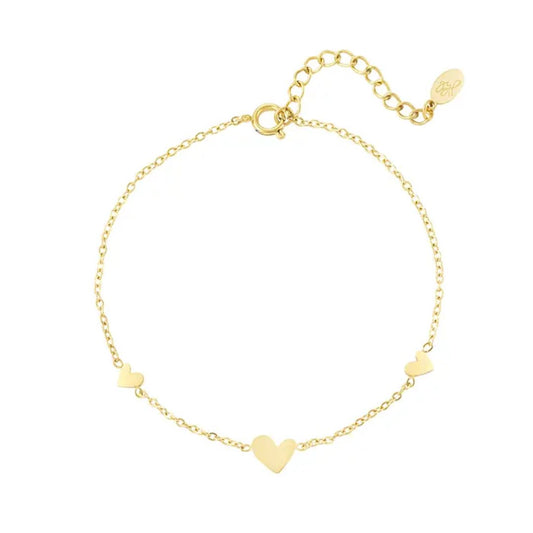 Damen Armband gold mit Herzen