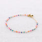 Damen Armband mit süßen Perlen rosa/orange/blau