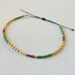Damen Armband Single 'Miyuki Perlen' grün/bordeaux/gold