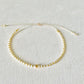 Damen Armband 'Miyuki Perlen' weiß/gold