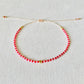Damen Armband 'Miyuki Perlen' weiß/rot