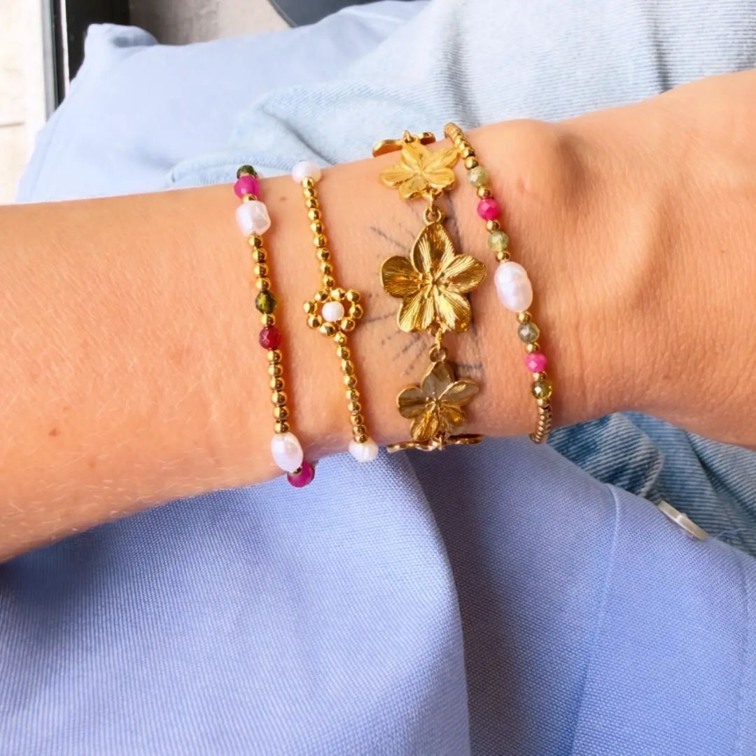 Damen Armband 'Minimalistic mit Perle' gold