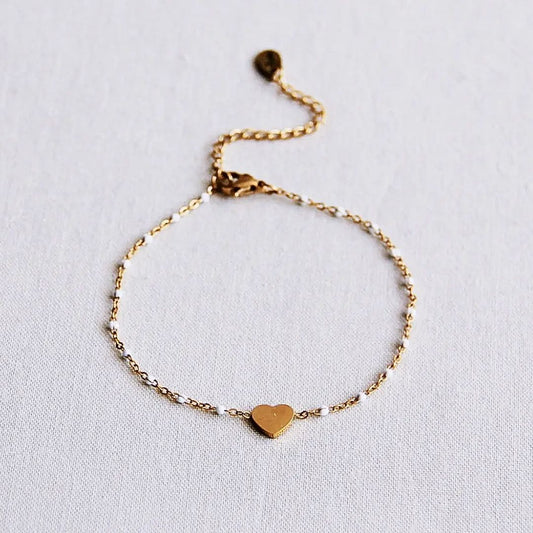 Damen Armband mit weißen Akzenten und Herz
