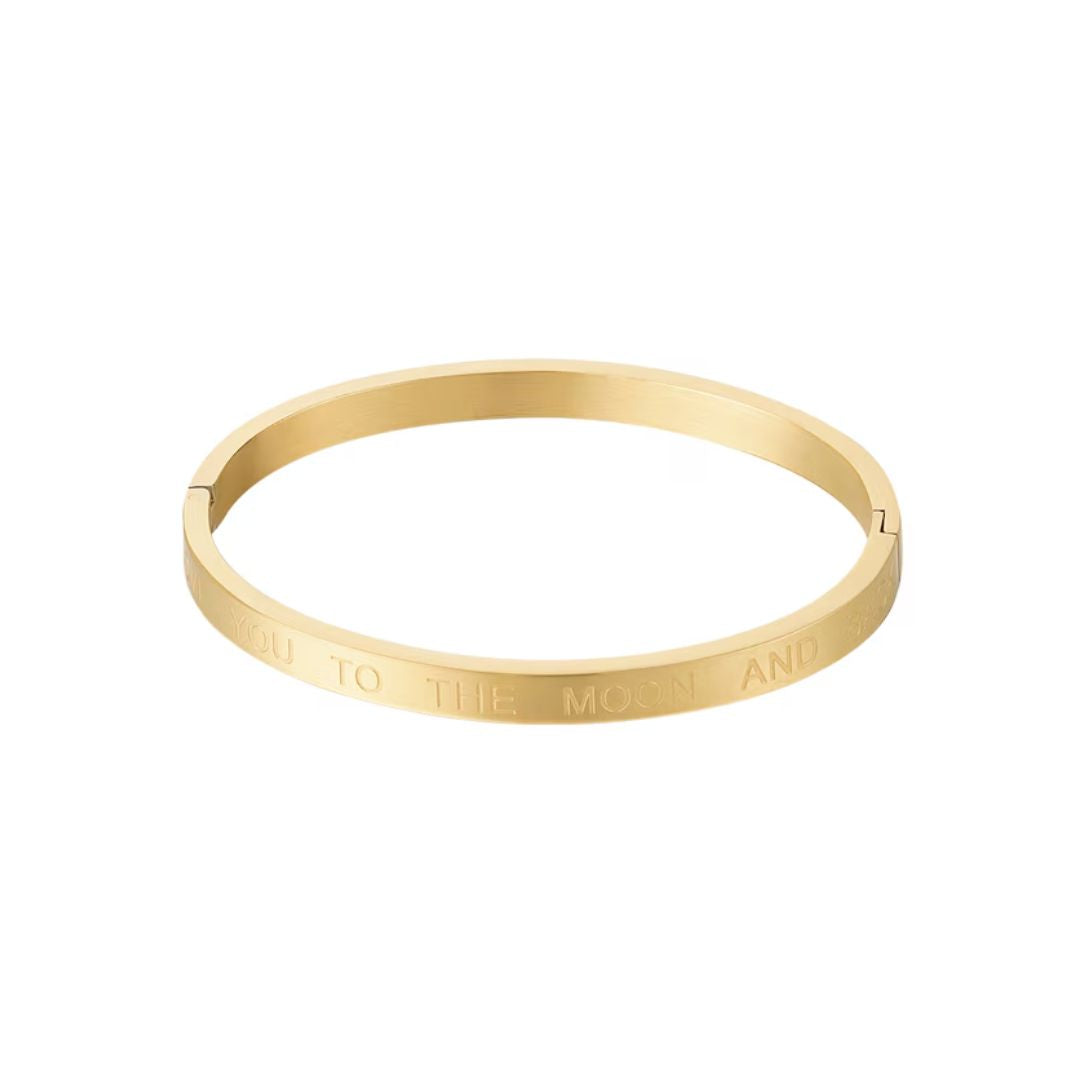 Armband Classic gold 'love you to the moon and back'