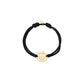 Satin Armband schwarz mit Smiley