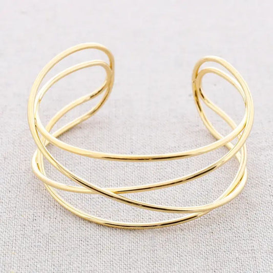 Damen Armband mit 4 Streifen gold