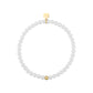 Damen Armband  'White Pearls' mit Goldperle groß