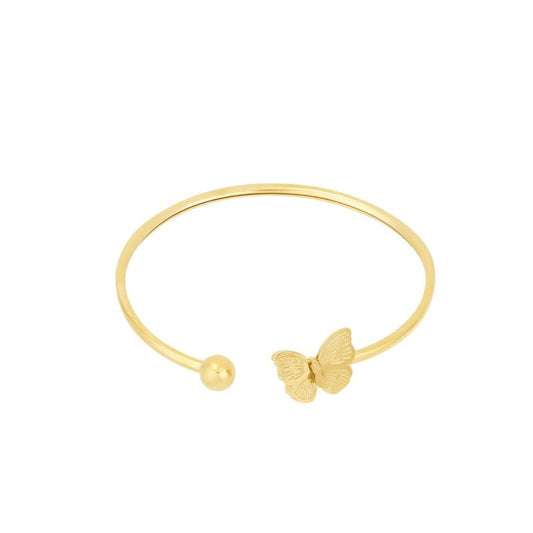 Damen Armreifen 'Schmetterling' gold