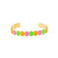 Offene Edelstahlarmspange multicolor