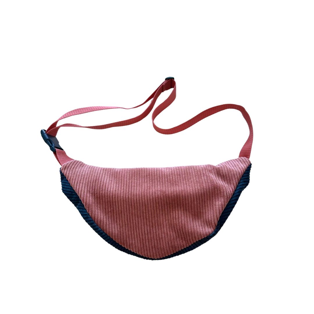 Damen Gürteltasche - Cord mehrfarbig petrol/berry