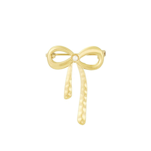 Damen Brosche 'Schleife' gold