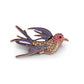 Anstecker 'Vogel' purple/pink
