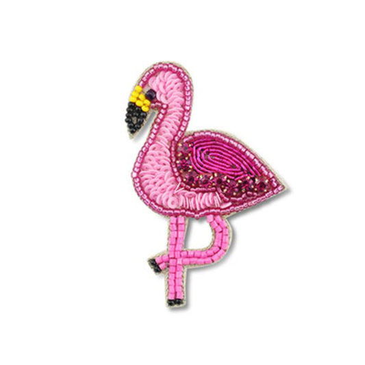 Brosche 'Flamingo' pink