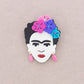 Damen Brosche 'Frida' blau/pink