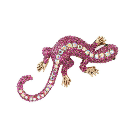 Damen Brosche 'Salamander' pink