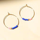 Damen Ohrringe Creolen Toho Hoops Seed Perlen blau/rosa
