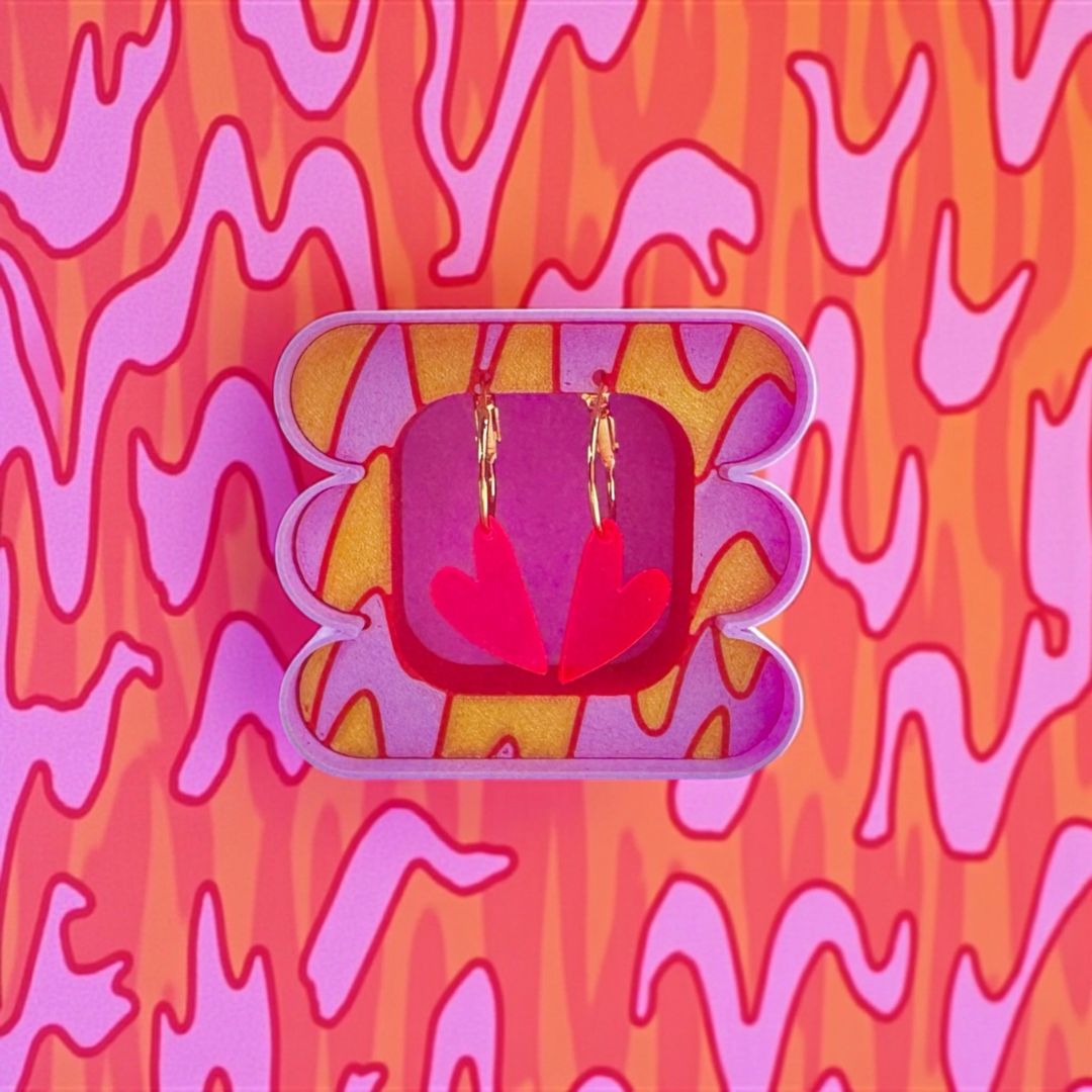 Damen Creolen ‚Herzschlag Goldcode‘