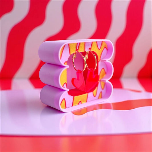 Damen Creolen ‚Herzschlag Goldcode‘