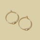 Damen Creolen Hoops schwarz gestreifte Rocailles Perle