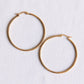 Damen Ohrringe Creolen 50 mm 'Basic' gold