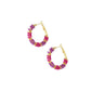 Damen Creolen 'Perlen der Freude' fuchsia/gold