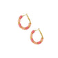 Damen Creolen 'Perlen der Freude' pink/gold
