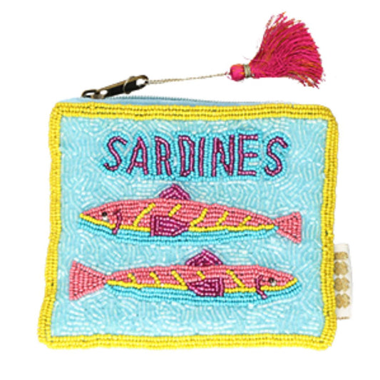 Perlen-Etui 'Sardines' gelb/blau/pink