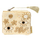 Perlen-Etui 'Mystik' beige/gold