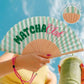 Damen Handfächer „Matcha Club“