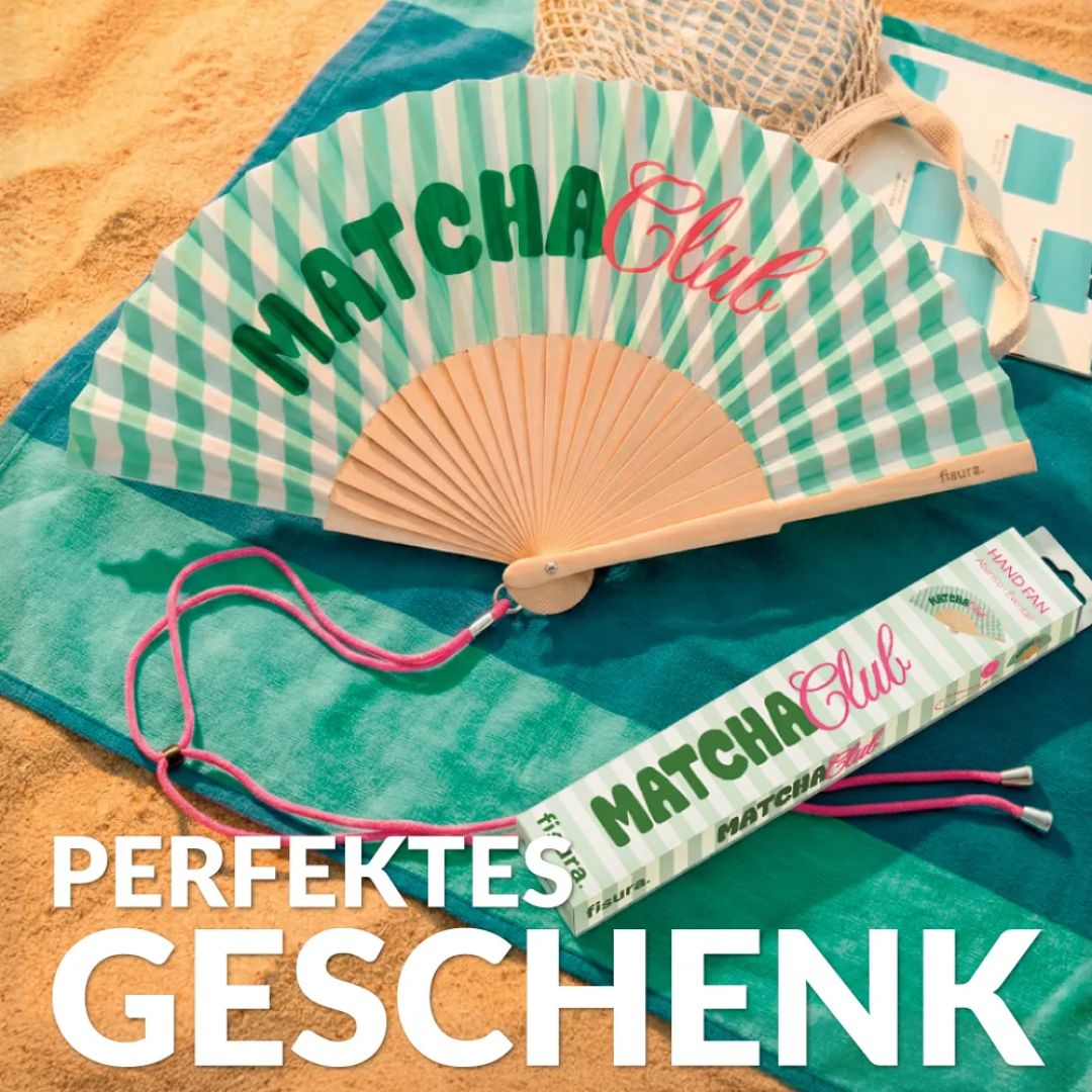 Damen Handfächer „Matcha Club“