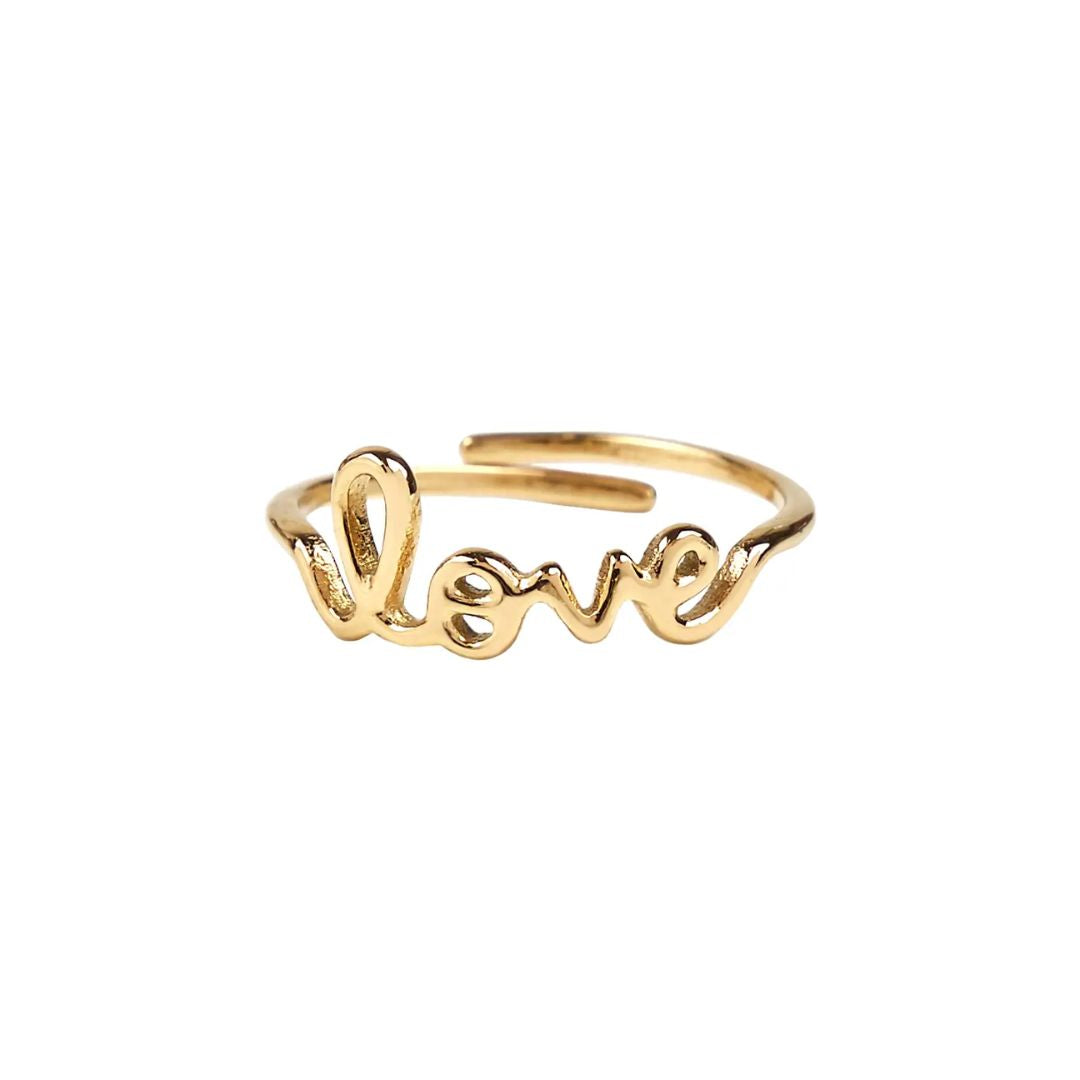 Damen Fingerring 'Love' gold