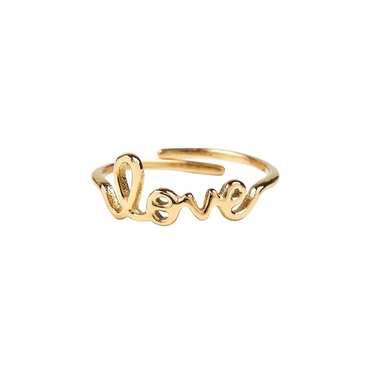 Damen Fingerring 'Love' gold