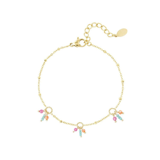 Fußkettechen 'Anklet Summer Fiesta' gold orange/pink