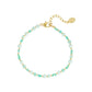Armband und Fußkettchen mit Strand-Flair - Grün/Goldfarbe