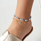 Armband und Fußkettchen mit Strand-Flair - Grün/Goldfarbe
