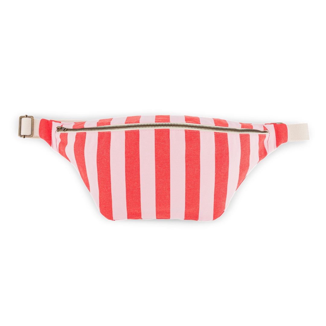 Damen Gürteltasche Streifen in tomate/candy pink