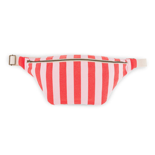 Damen Gürteltasche Streifen in tomate/candy pink