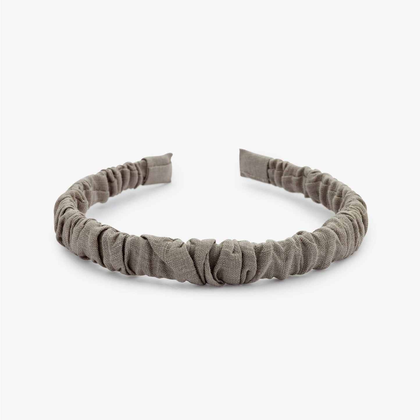 Damen Stirnband  aus Leinen taupe