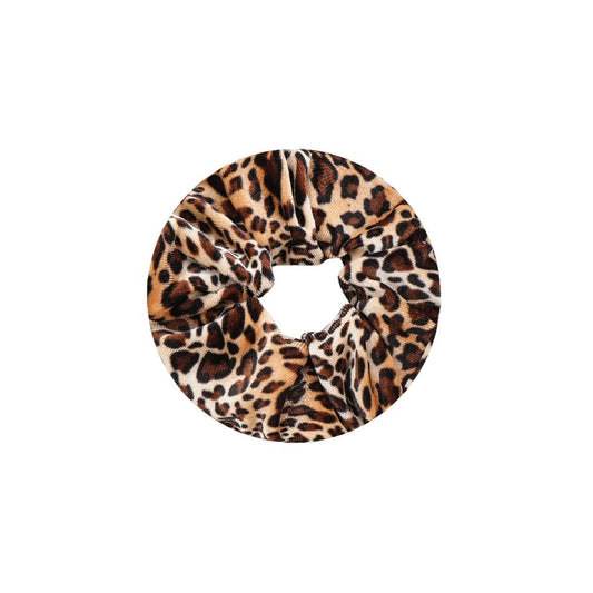 Damen Scrunchie Samt Leopard